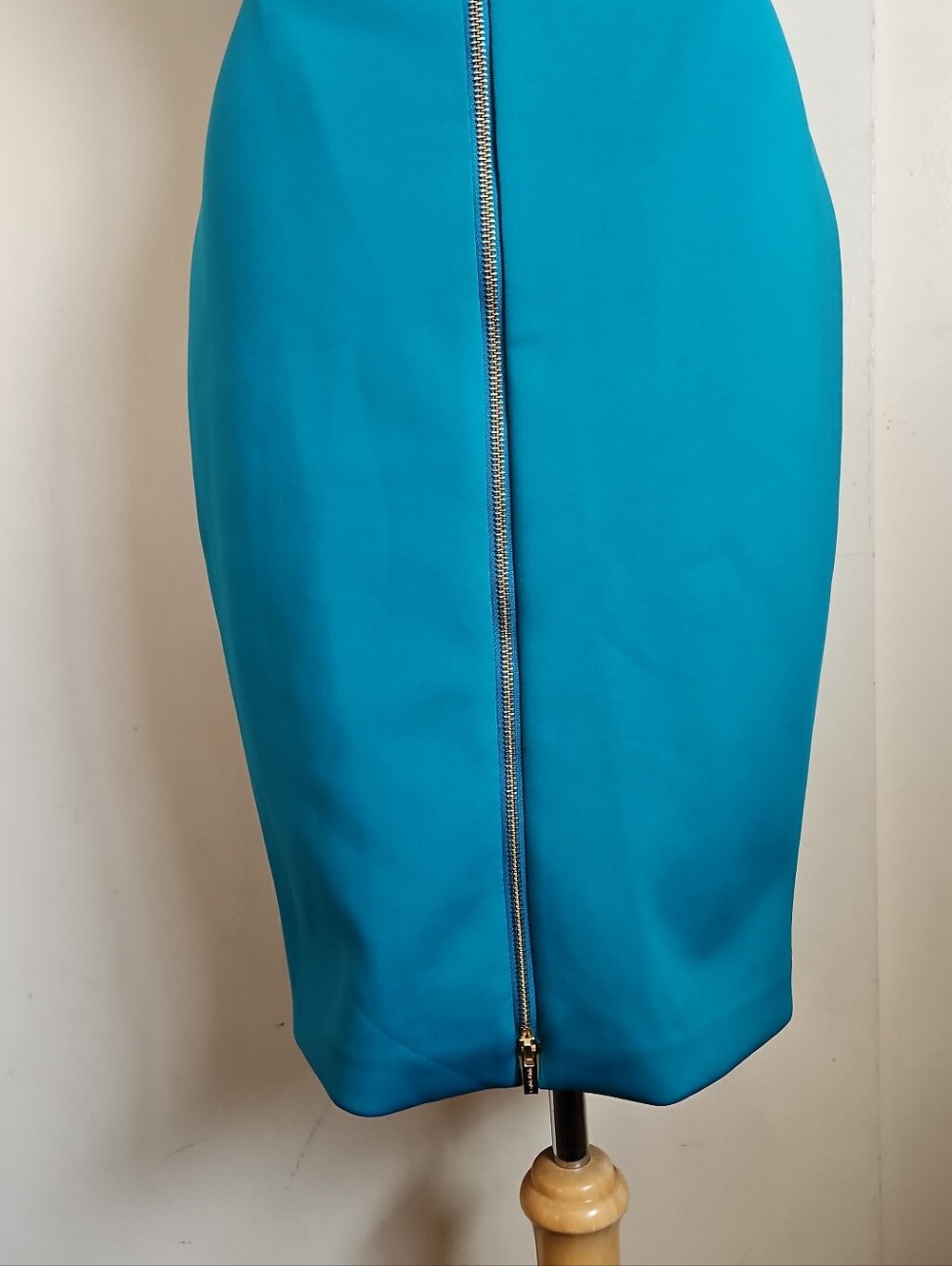 Calvin Klein Teal Sheath Sleeveless Dress With V-Neck Full Zipper Size 4 - Picture 8 of 16